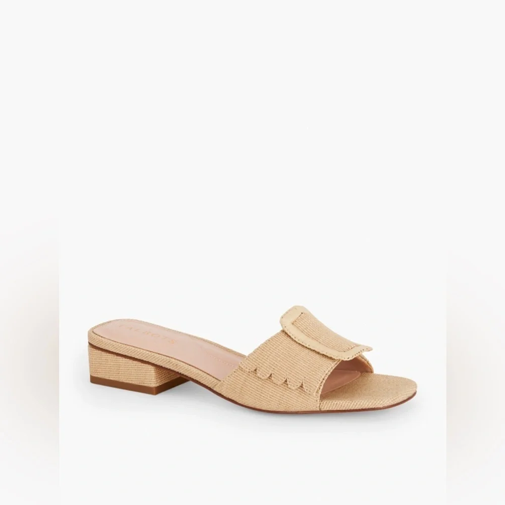 Talbots Women's Cream Sandals with Buckle Detail - Picture 2 of 3